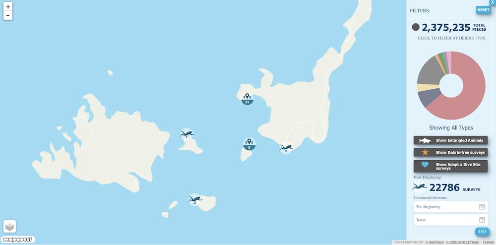 プロジェクトAWARE石垣島のマップ